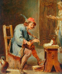 Mann spielt Geige, 1800-50